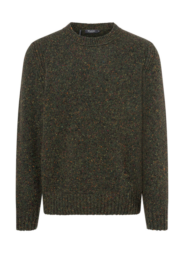 Maerz Muenchen Herren Strickpullover grün meliert