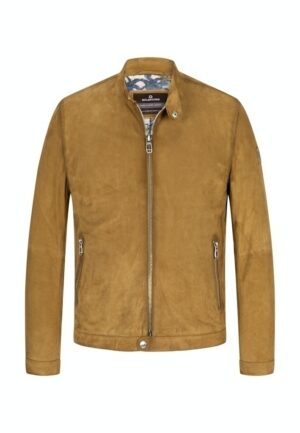 Milestone Herren Übergangsjacke Lederjacke Forest braun