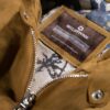 Milestone Herren Übergangsjacke Lederjacke Forest braun – Bild 4