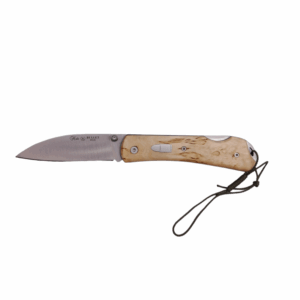 Miguel Nieto Einhandmesser "Bullet", Böhler N690 Stahl, Maserbirkenholz