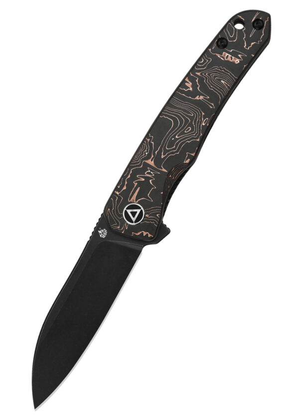 QSP Otter Einhandmesser mit S35VN Stahl und Copper-Foil-CF-Griff