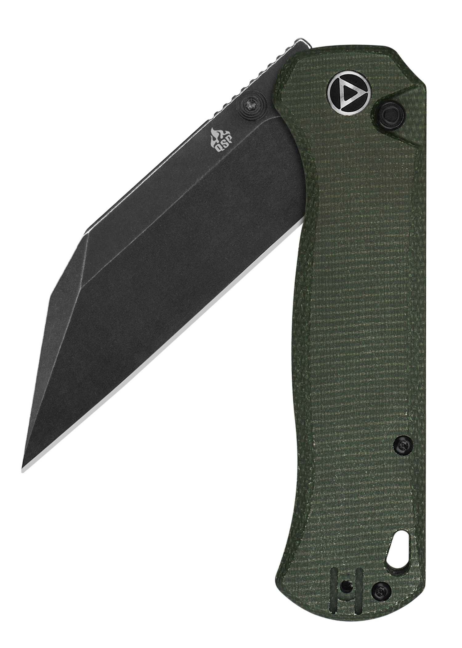 QSP Swordfish Einhandmesser mit Micarta - Griff in Grün – Bild 4