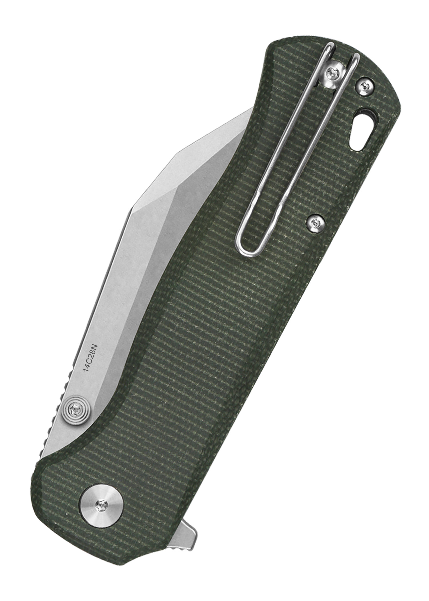 QSP Swordfish mit Micarta - Griff in Grün und Stoewashed - Klinge – Bild 3
