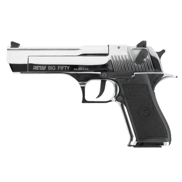 Retay Big Fifty in Chrom Schreckschusspistole im Kal. 9mm P.A.K.