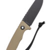 Schnitzel TRI feststehendes Outdoormesser, G10, Sand – Bild 2