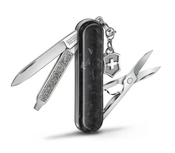 Victorinox Classic SD Brilliant Carbon Taschenmesser mit 5 Funktionen