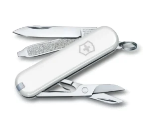 Victorinox Classic SD Falling Snow Taschenmesser für den Schlüsselbund in Weiß