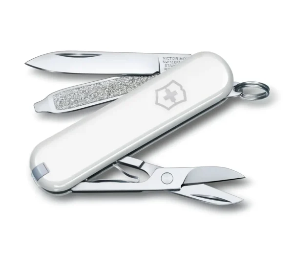 Victorinox Classic SD Falling Snow Taschenmesser für den Schlüsselbund in Weiß