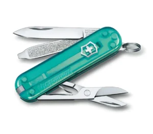 Victorinox Classic SD Taschenmesser mit 7 Funktionen in Türkis Transparent