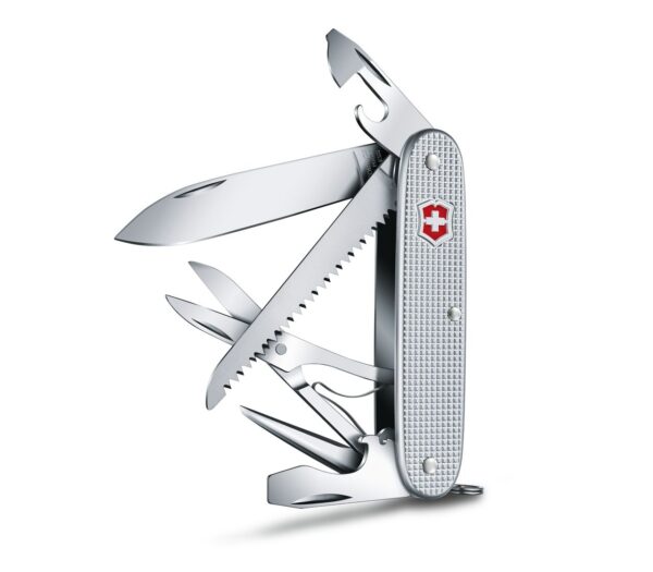 Victorinox Farmer X Alox Taschenmesser mit 10 Funktionen in Silber