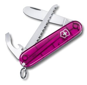 Victorinox Kindermesser mit 9 Funktionen in Rosa transparent