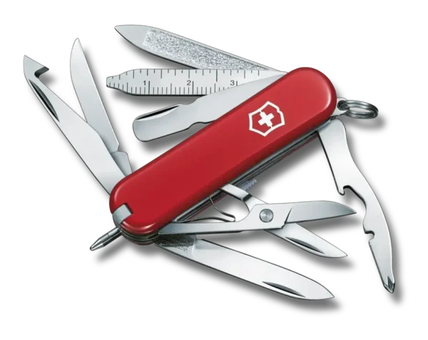 Victorinox Mini-Champ Taschenmesser mit 18 Funktionen in rot