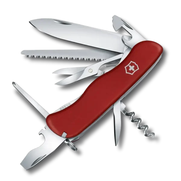 Victorinox Outrider mit 14 Funktionen und feststellbarer Klinge in rot
