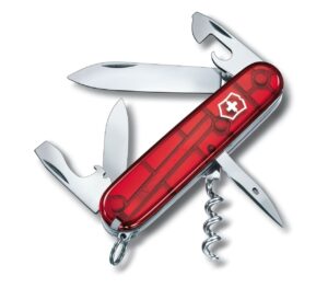 Victorinox Spartan Taschenmesser mit 12 Funktionen in Rot transparent