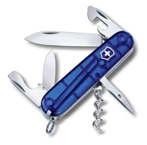 Victorinox Spartan Taschenmesser mit 12 Funktionen in Blau transparent