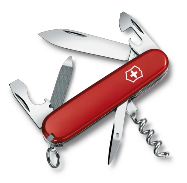 Victorinox Sportsman Taschenmesser mit 13 Funktionen in rot