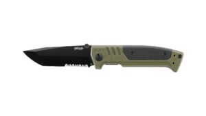 Walther PDP Einhandmesser mit Tantoklinge aus D2-Stahl in Olive