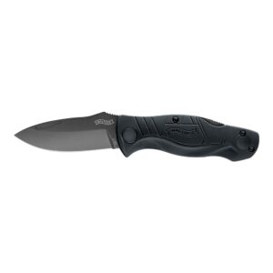 Walther TFK II Schwarz Taschenmesser 440C - Stahl mit Gürteltasche
