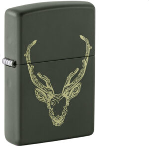 ZIPPO Benzinfeuerzeug "Deer Design" in grün
