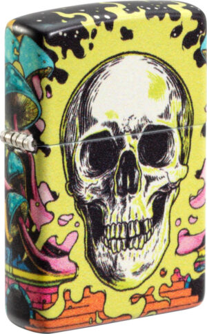 ZIPPO Benzinfeuerzeug "Skull Design", 540° color Image, bunt