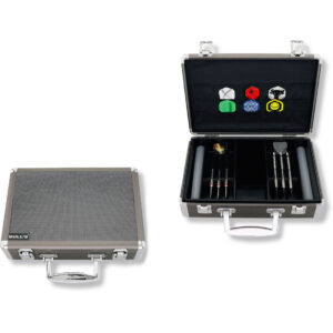 Bull´s Dartkoffer Alukoffer Dartsafe XXL, 27x19x7cm, Silber