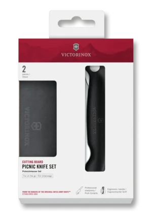 Victorinox Schneidbrett mit Picknickmesser, schwarz, 2tlg.