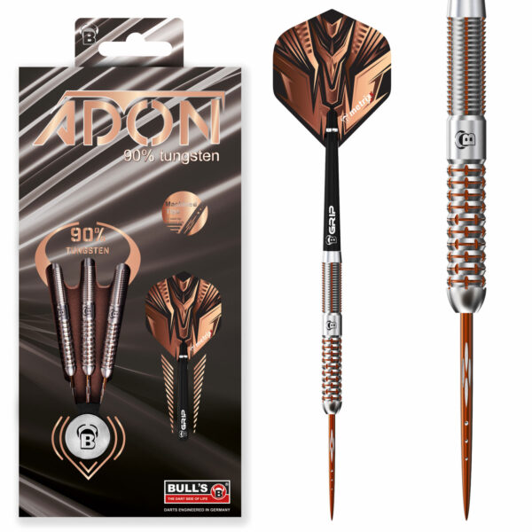 Bull´s Steeldarts Adon, 90% Tungsten, 25g. Bronzeoptik