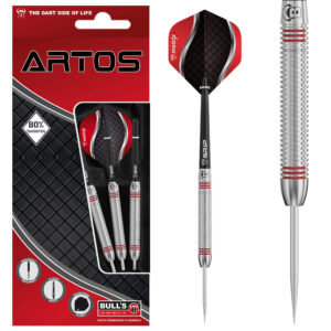 Bull´s Steeldarts Artos AR3, 80% Tungsten, 24g. Silber