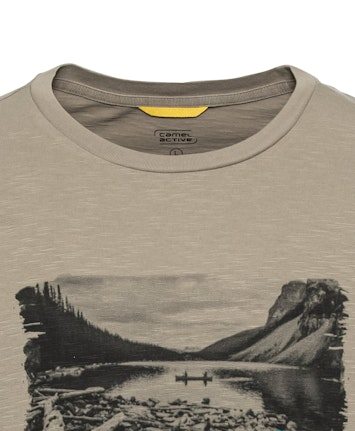 Camel Active Herren Rundhalsshirt aus Baumwolle mit Motiv – Bild 3