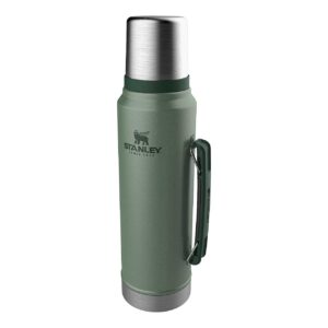 Stanley CLASSIC VAKUUM-FLASCHE 1,0 Liter, Hammerschlag Grün, Tragegriff