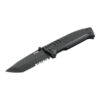 Walther PDP Taschenmesser, Tantoklinge, Teilwellenschliff, G10 Griff, Schwarz – Bild 2