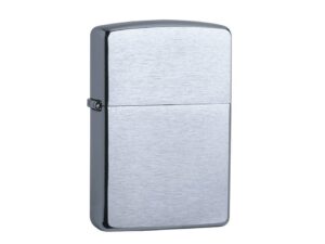 ZIPPO Benzinfeuerzeug "chrom gebürstet" in silber