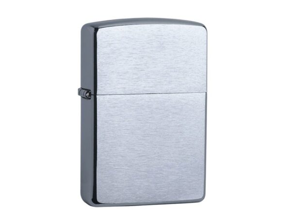 ZIPPO Benzinfeuerzeug "chrom gebürstet" in silber