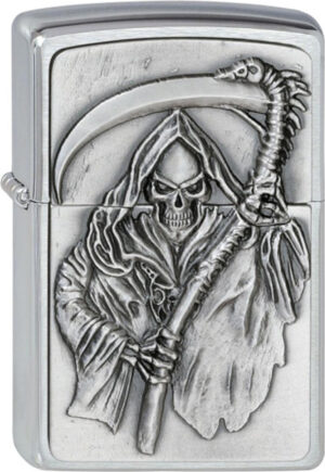 ZIPPO Benzinfeuerzeug "Reapers Cruse" in silber