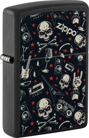 ZIPPO Benzinfeuerzeug "Rock/Metall", color Image, schwarz