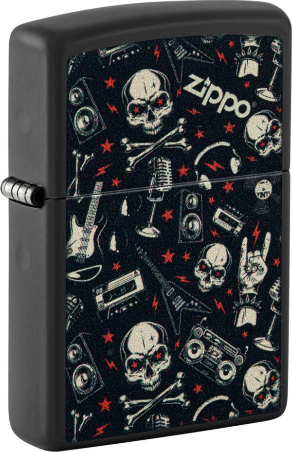 ZIPPO Benzinfeuerzeug "Rock/Metall", color Image, schwarz