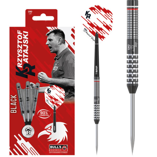 BULL'S Krzysztof Ratajski G2 Black Edition 90% Tungsten, Steeldart, 24g. schwarz