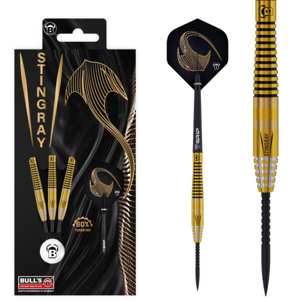 BULL'S Stingray ST3, Steeldart, 90% Tungsten, 22g. gold