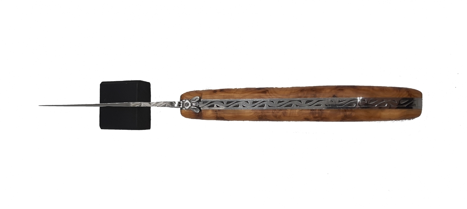 Forge de Laguiole Taschenmesser polierte Klinge /Wacholderholz Griff – Bild 3