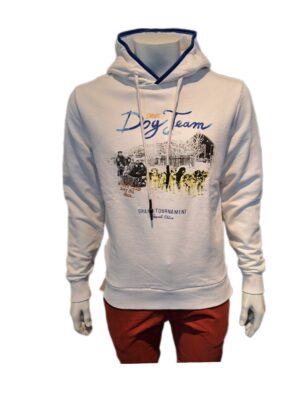 shockly Herren Hoody Sweater DogT weiss