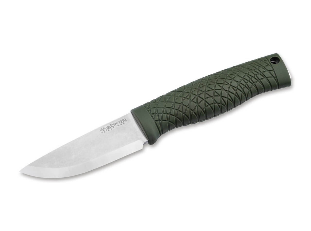 Böker Manufaktur Solingen Bronco Mini CPM3V Green, Scandi, Gürtelmesser