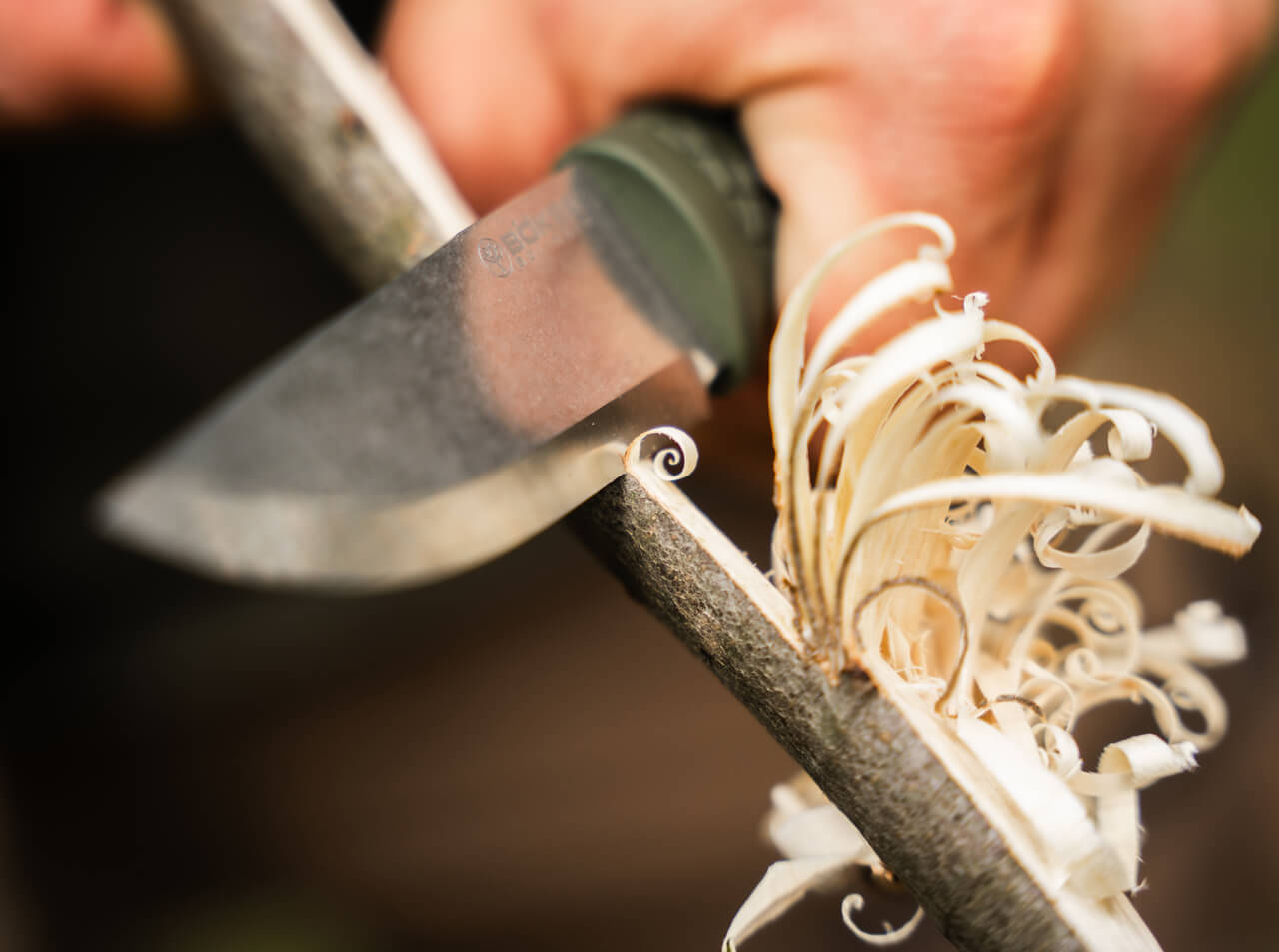 Böker Manufaktur Solingen Bronco Mini CPM3V Green, Scandi, Gürtelmesser – Bild 4