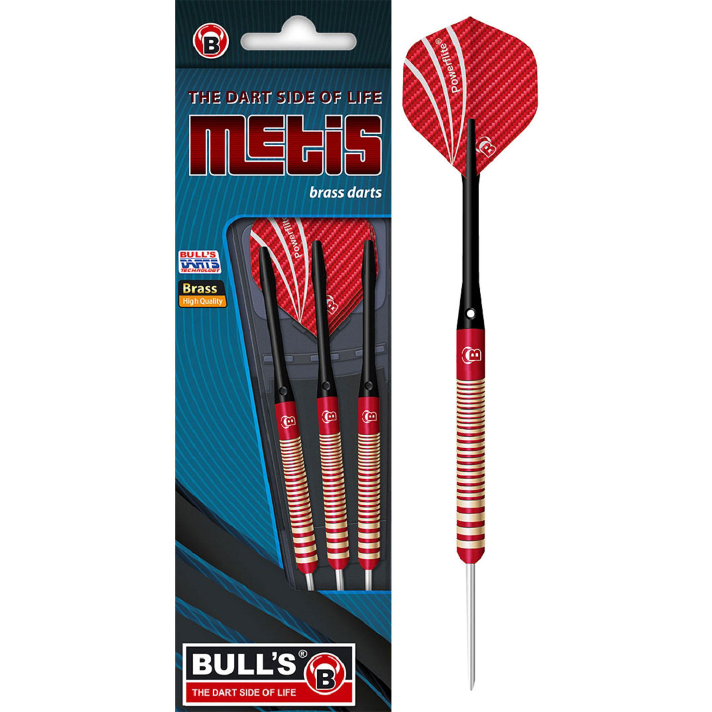 Bull´s Steeldarts Metis Rot, Messing, 21g. Rot