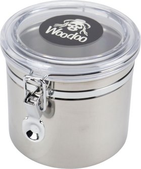 Woodoo Edelstahl Dose, luftdicht, 12x13cm, 1,25l, silber