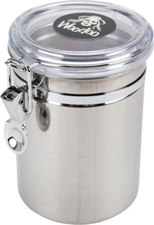 Woodoo Edelstahl Dose, luftdicht,14x10cm, 0,9l, silber