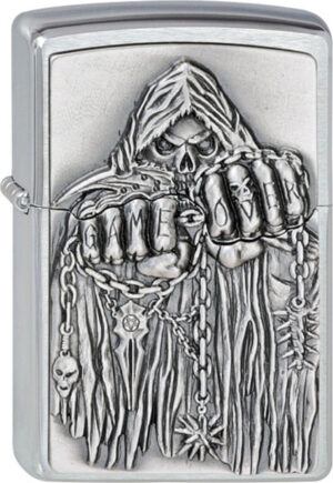 ZIPPO Benzinfeuerzeug "Game Over" in silber