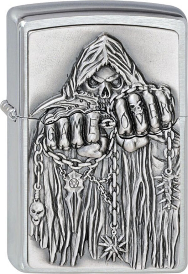 ZIPPO Benzinfeuerzeug "Game Over" in silber