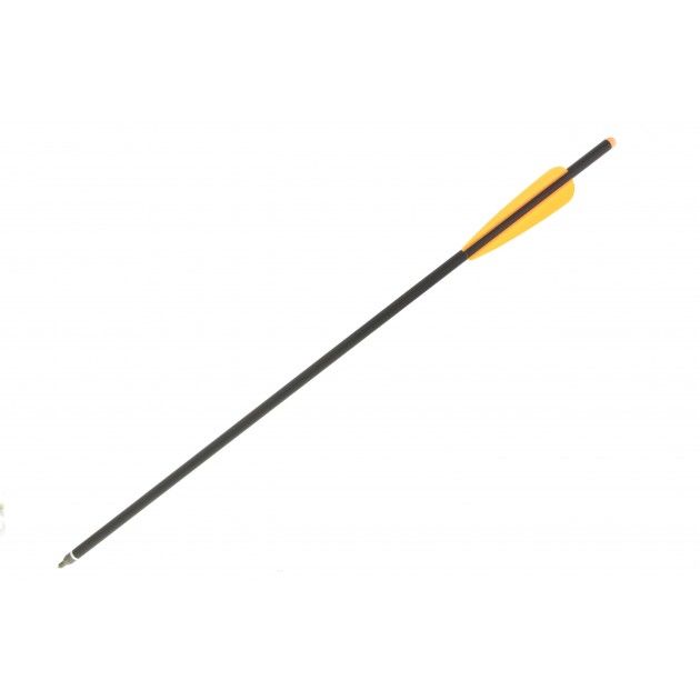 Carbonbolzen 20" in schwarz aus Kohlefaser mit Schraubspitze