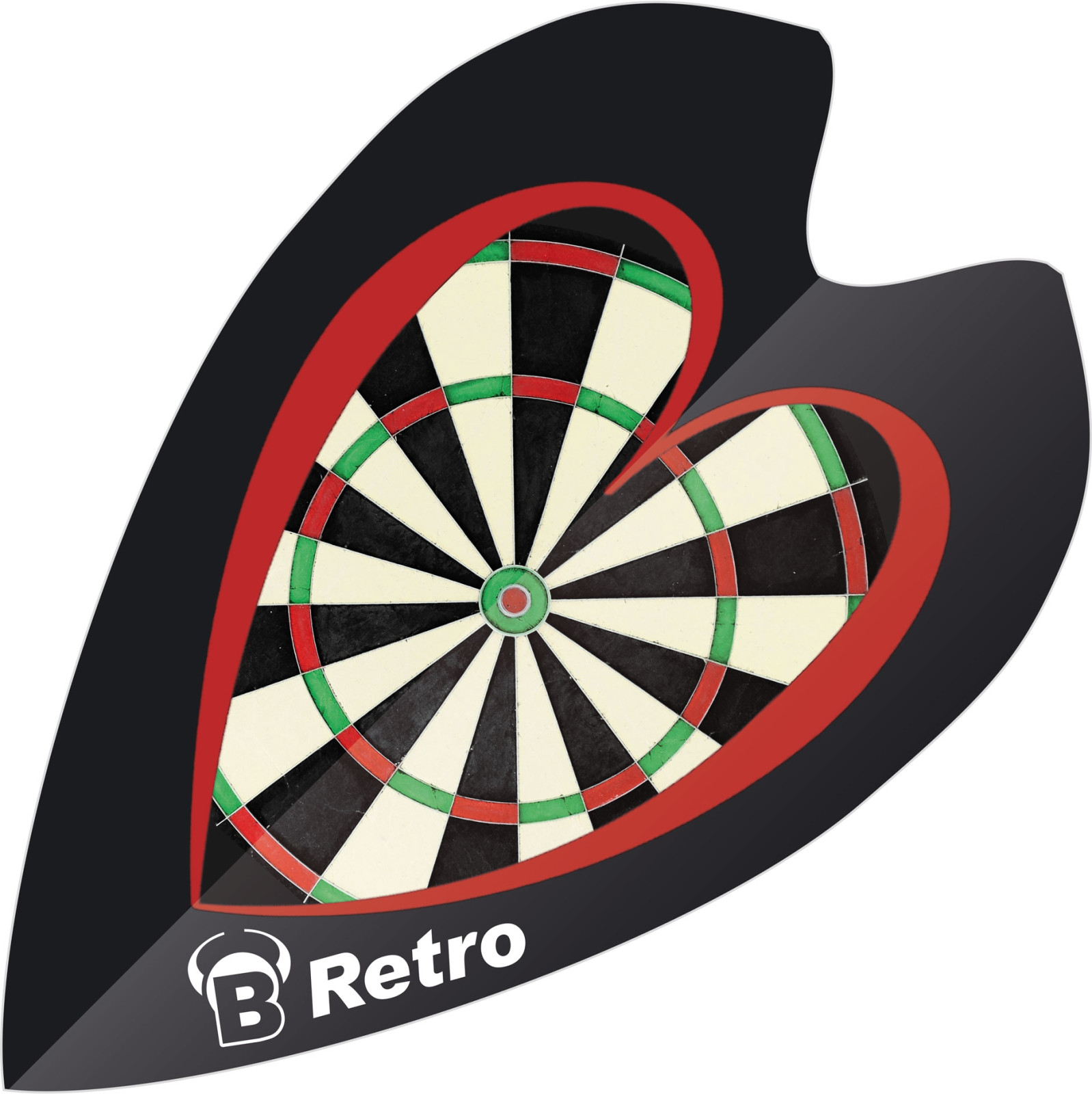 BULL'S Retro Flights, 3 Stück, 100 Micron, Nylon, Dartboard