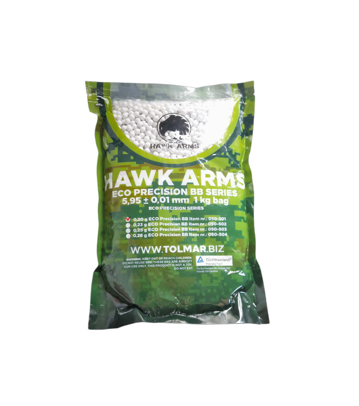 Hawk Arms Eco Precision Bio BB´s 0,20g 5000 Stk. im Kaliber 6mm